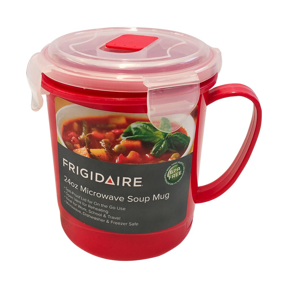 Restaurantware Asporto - Recipiente para llevar para microondas, recipiente  redondo para sopa sin BPA con tapa de plástico transparente, catering y