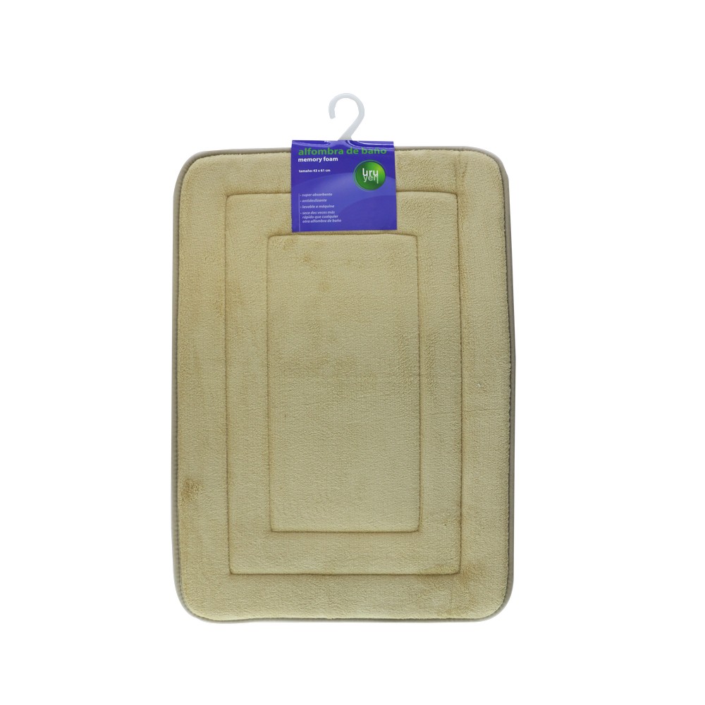 Alfombra para baño 43x61 cm beige