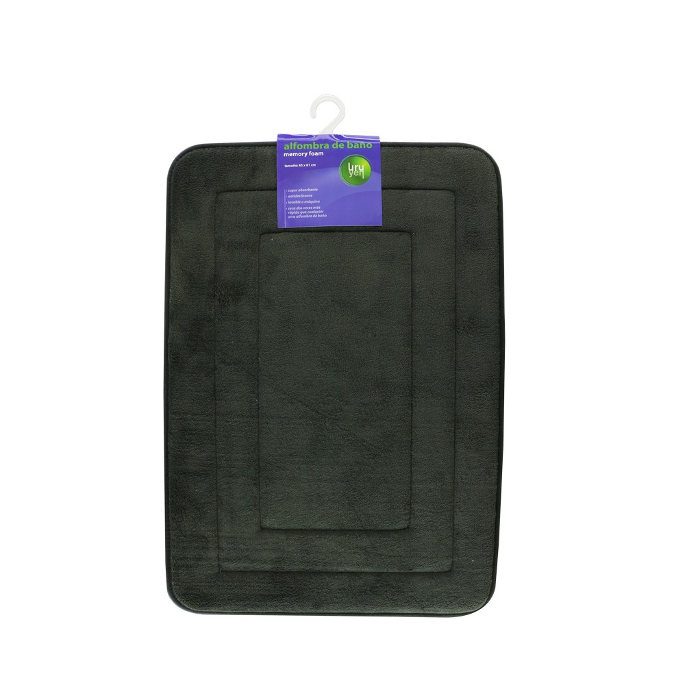 Alfombra para baño 43x61 cm gris