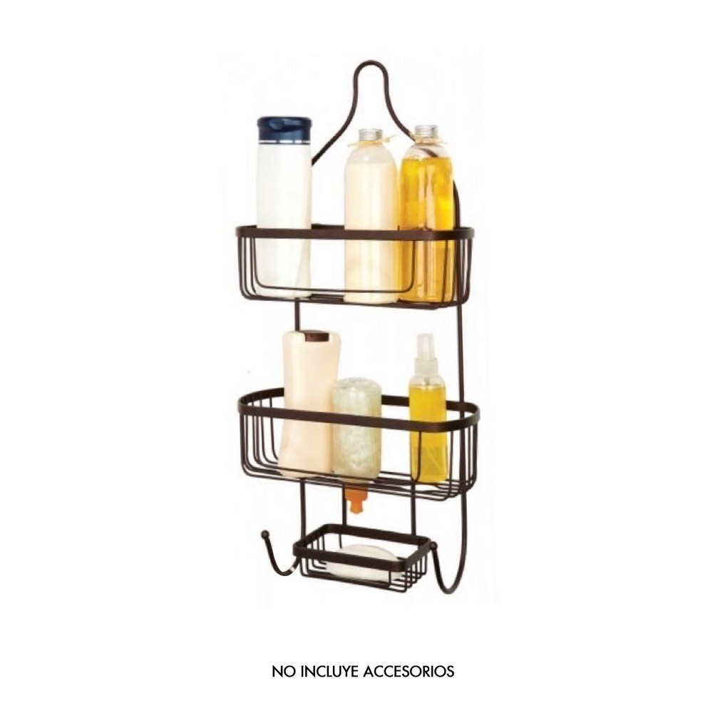 Organizador para ducha bronce