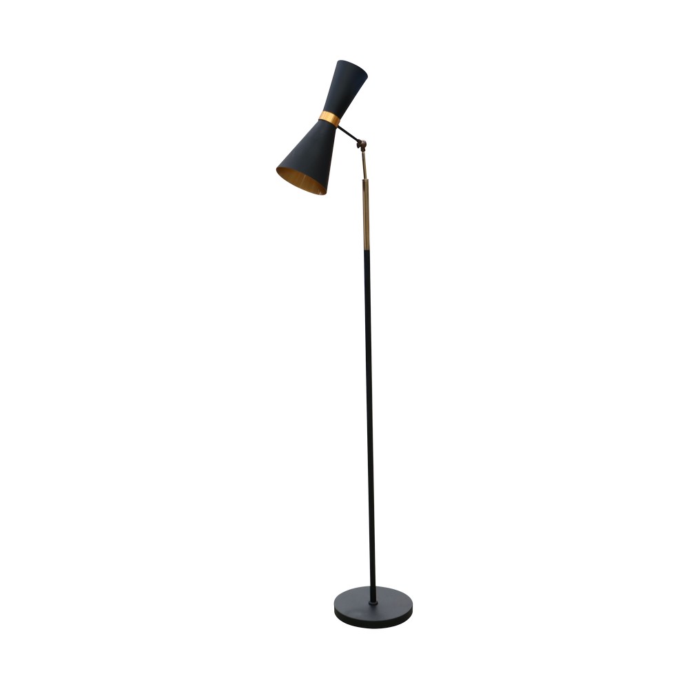 Lampara de piso 1l negro amte 152003f-1mbk/gd