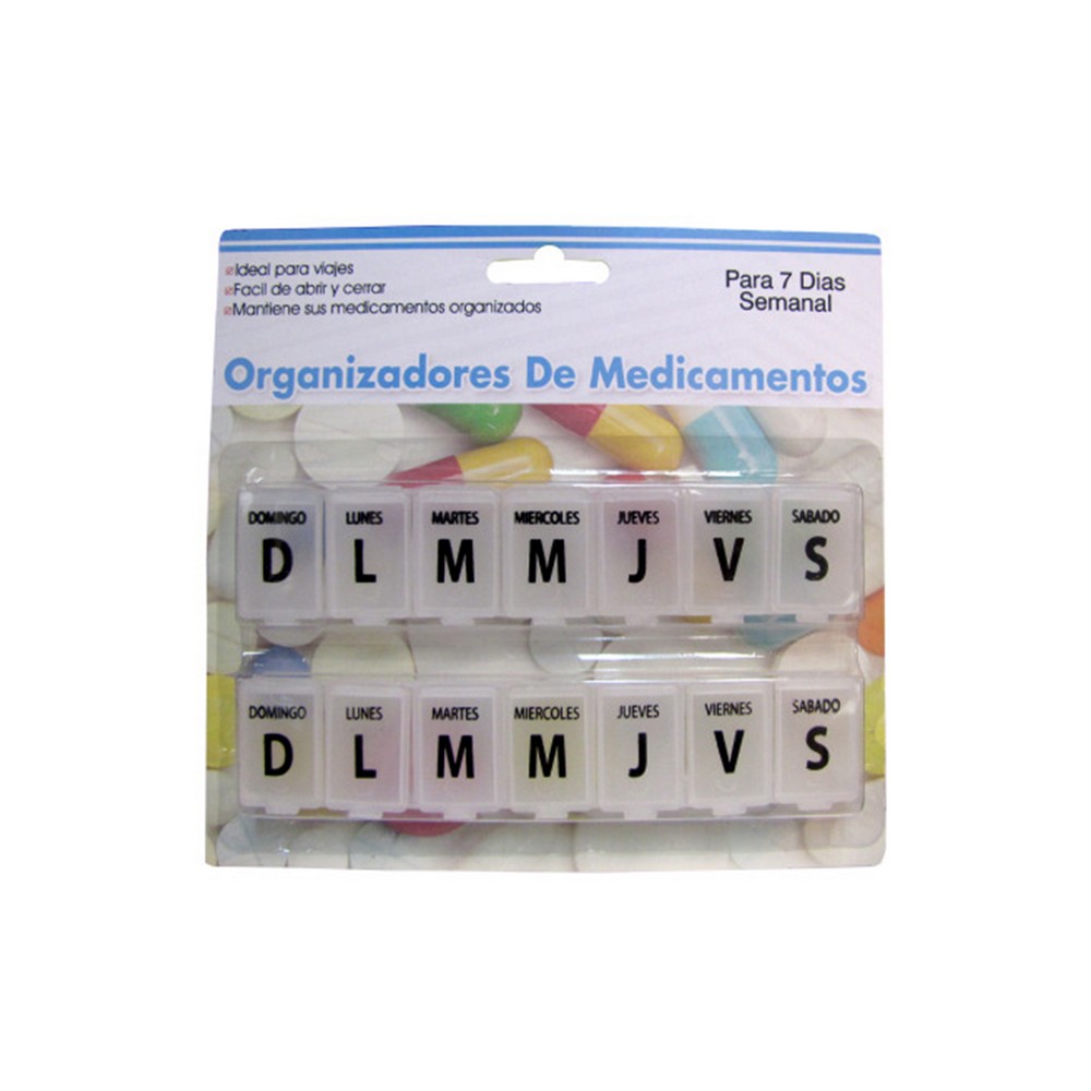 Organizador plastico para pastillas