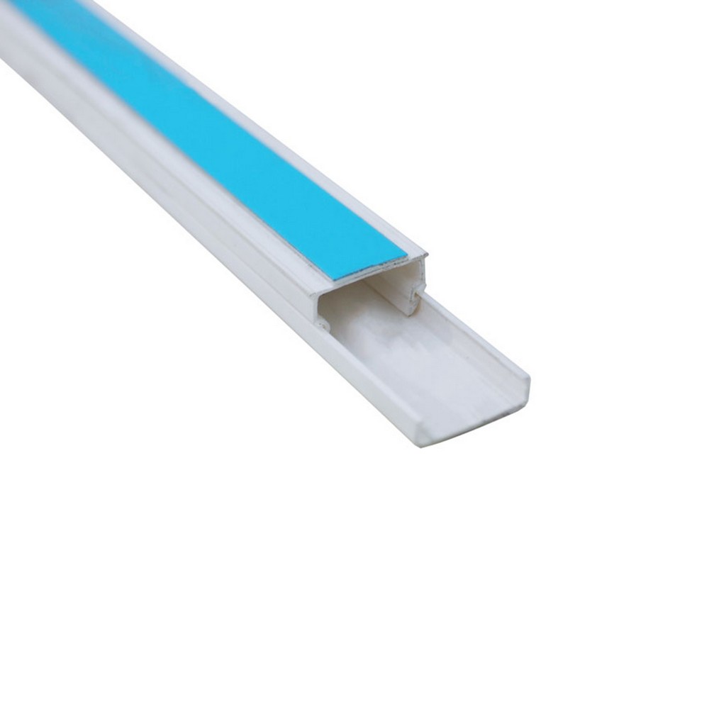 Canaleta plastica 20x12mm con adhesivo