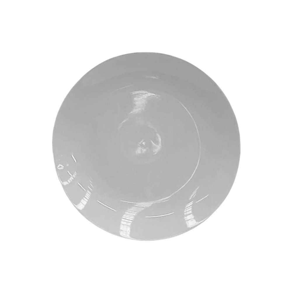 Plato de ceramica redondo 10.5 pulg blanco