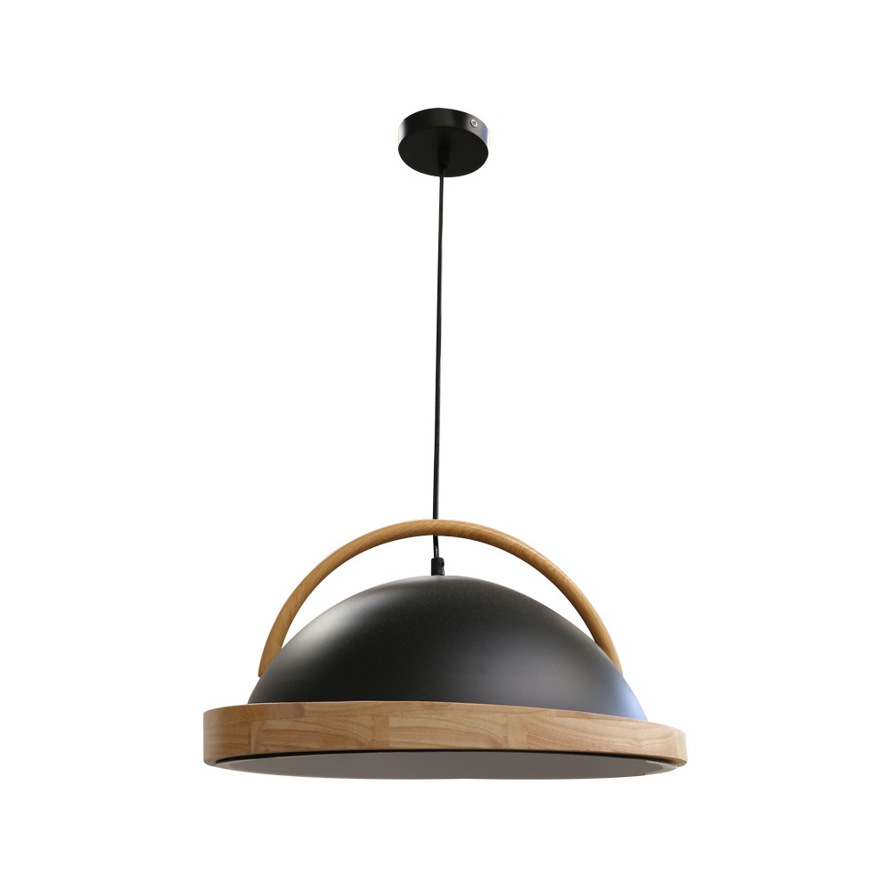 Lámpara colgante hierro y madera negra Lámparas de techo colgante