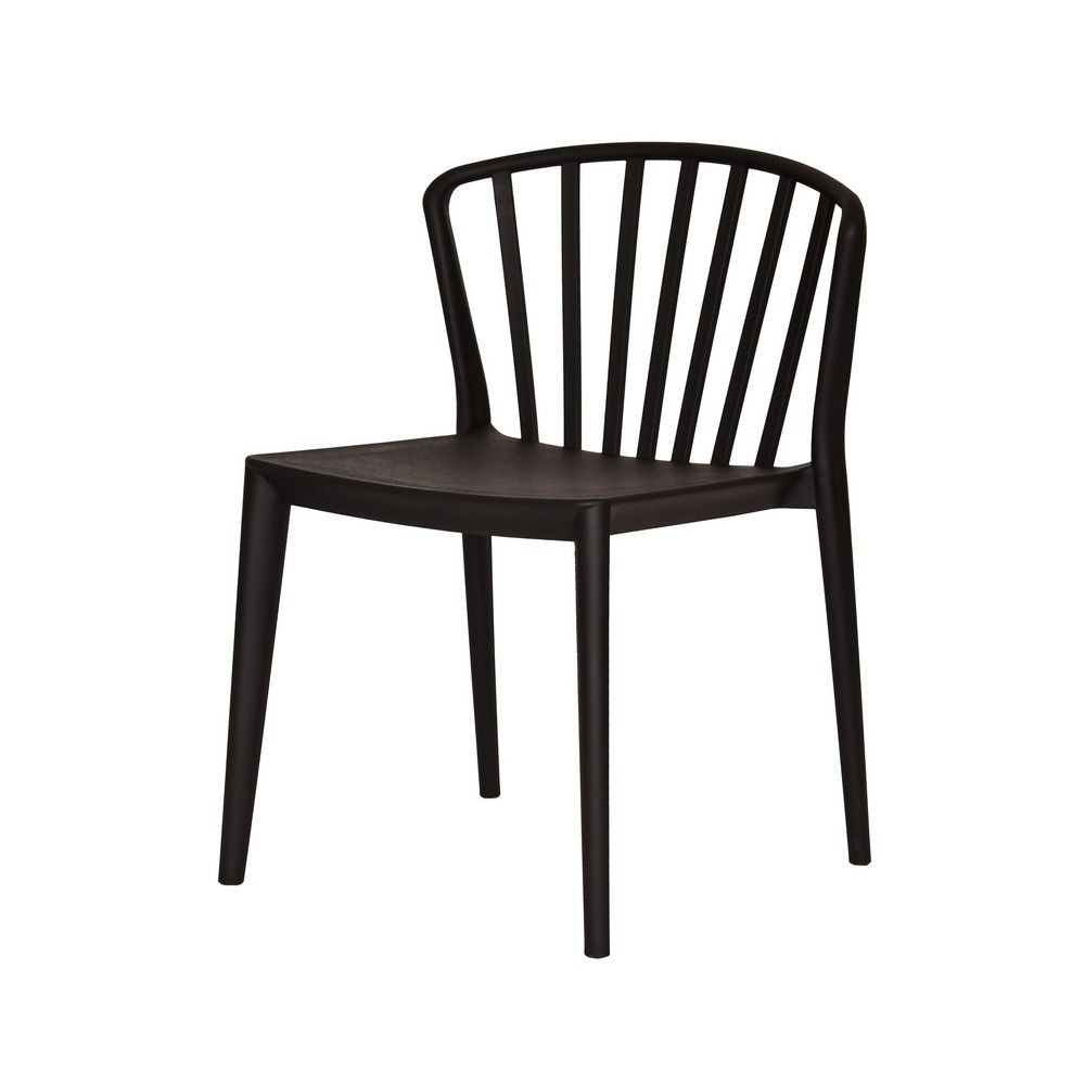 Silla moderna plastica negra