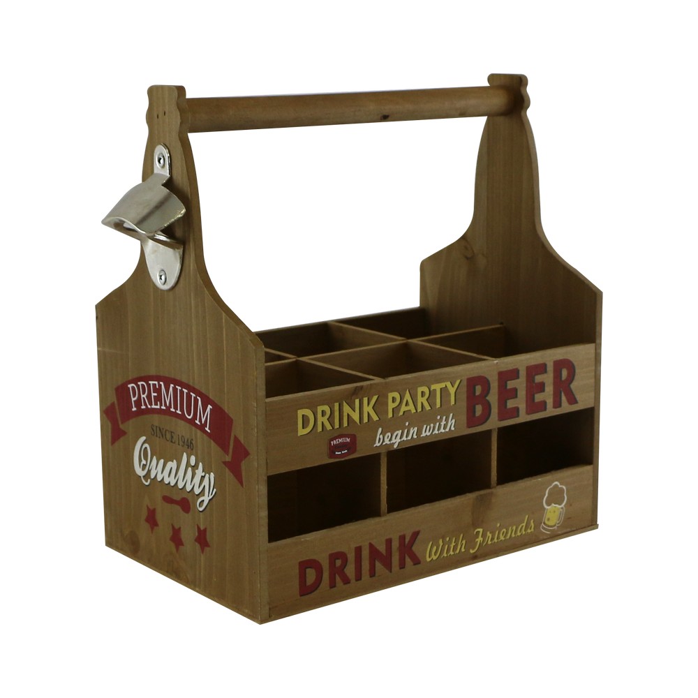 Organizador para botellas madera