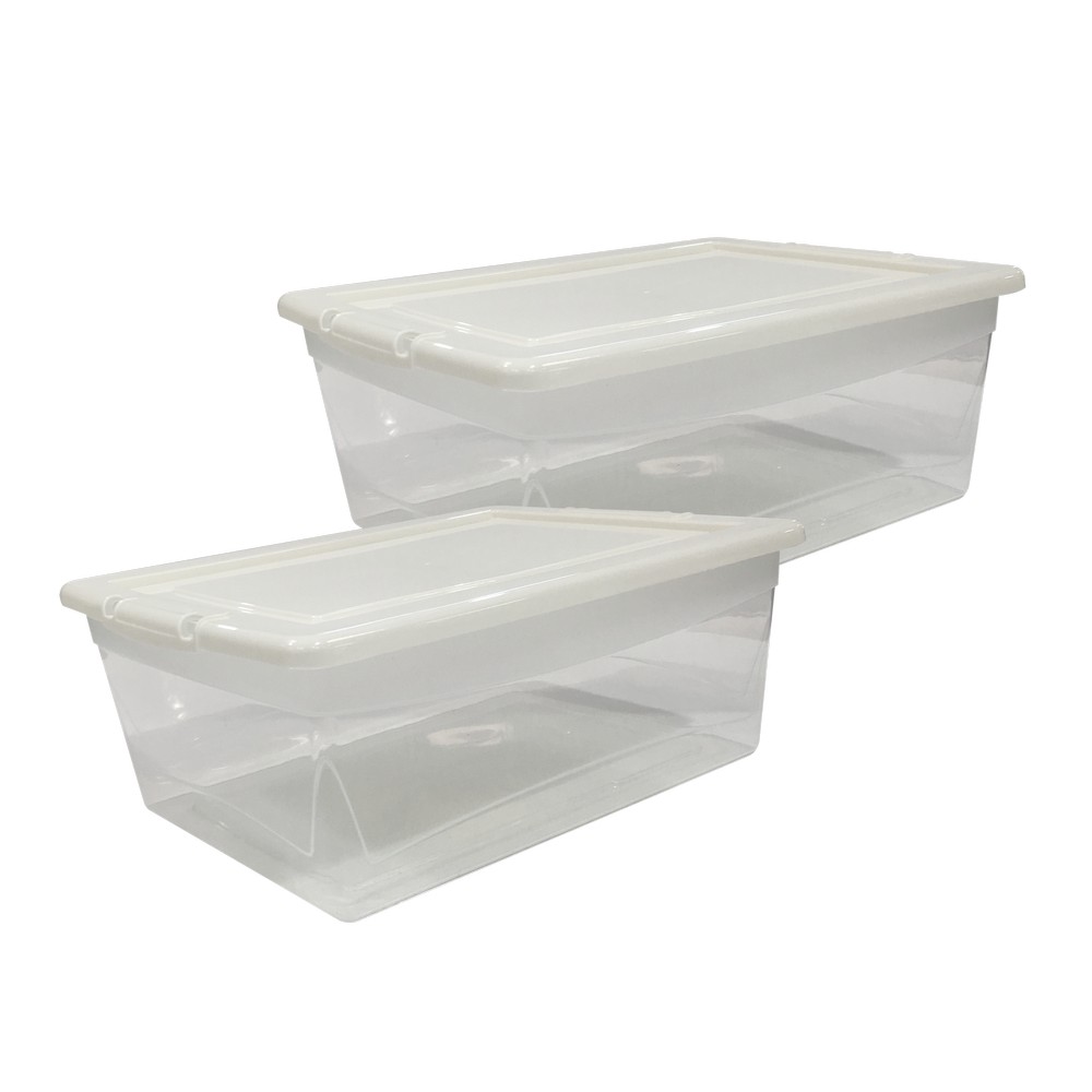 Caja organizadora con cajas Clear / Gris Estra elaborada en plástico.