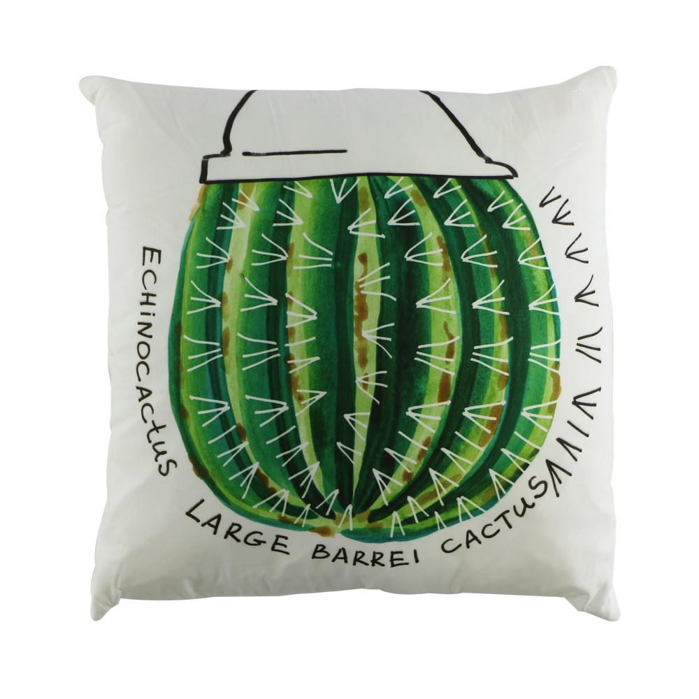 Cojín decorativo cactus cuadrado 16 pulg