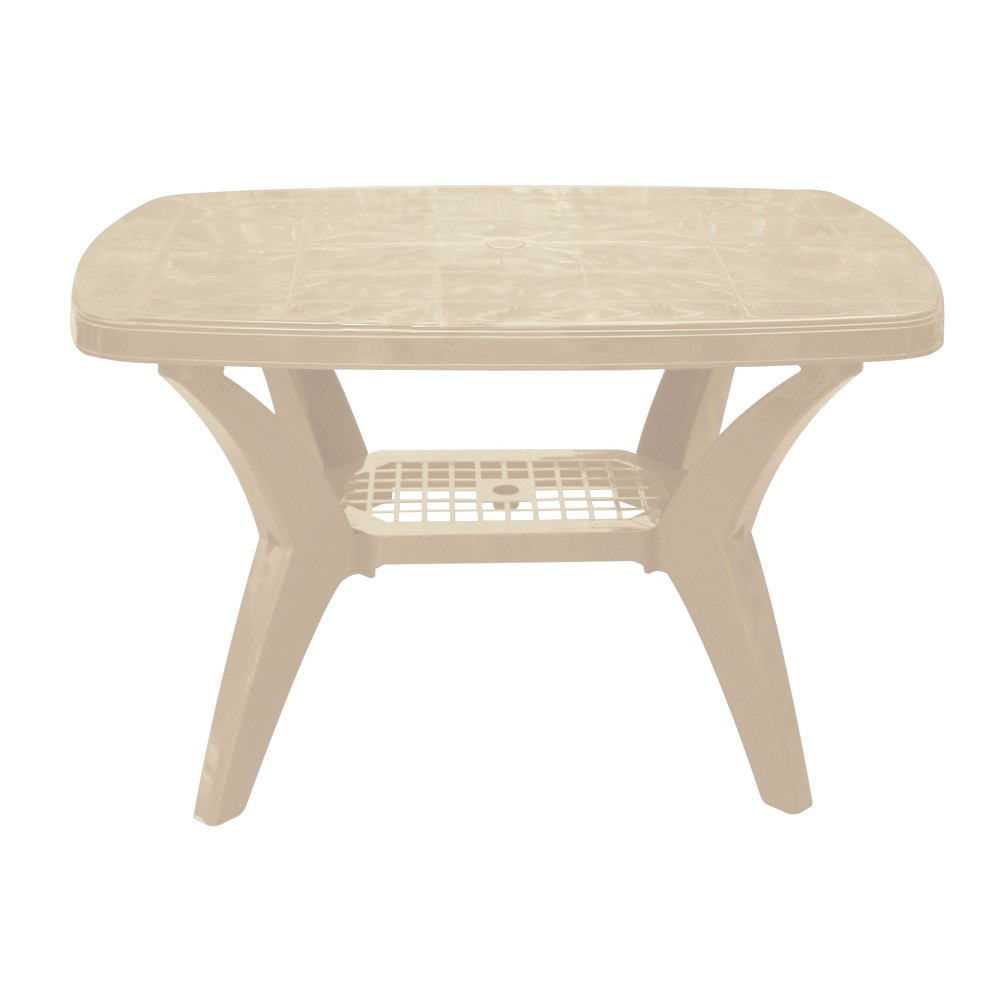 Mesa plastica rectangular beige