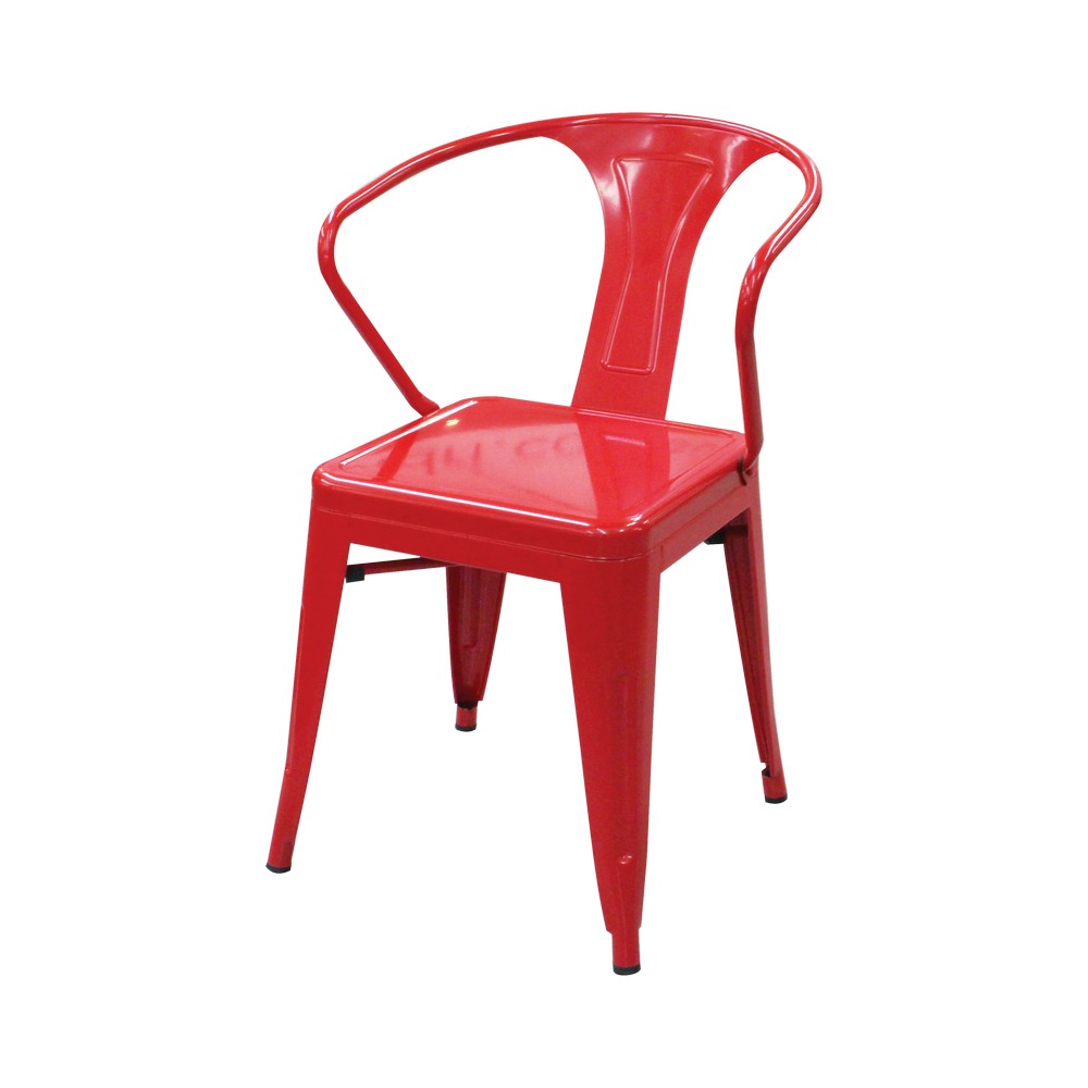 Silla metalica roja