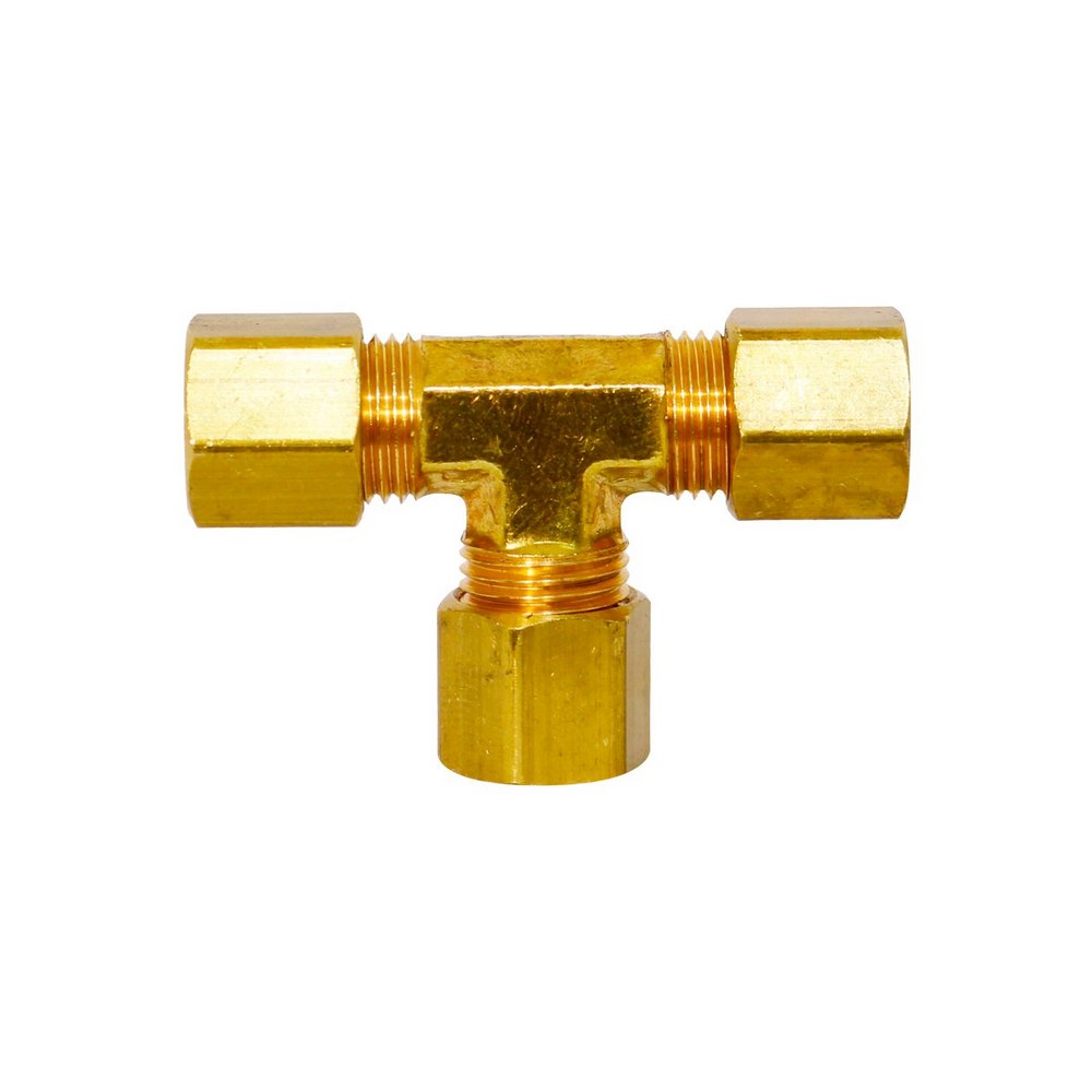 Tee de bronce compresión 1/4 pulg