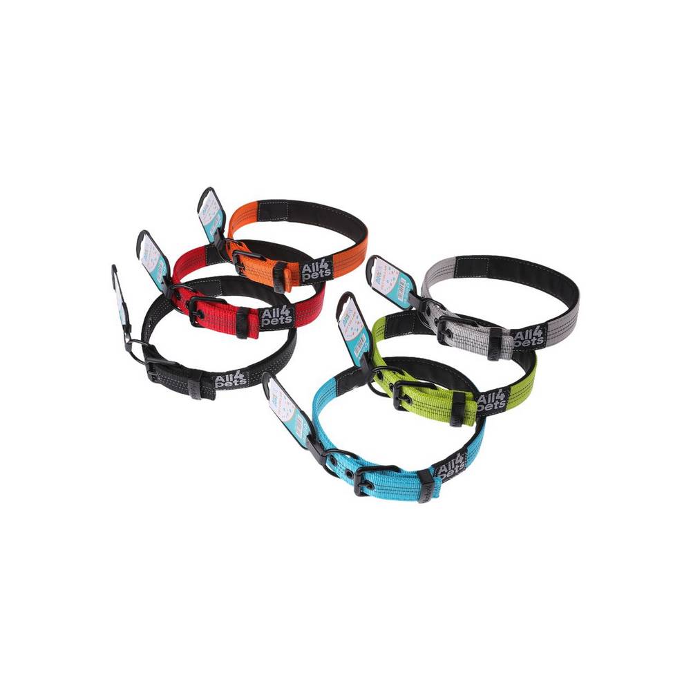 Collar de nylon para perro anti reflectivo talla l