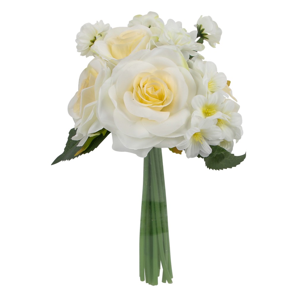 Flor artificialbouquet rosas blancas - Plantas y flores artificiales