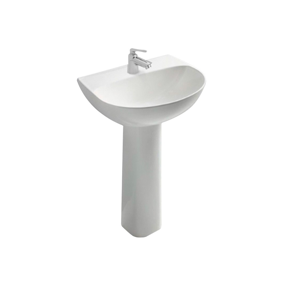 Lavamano con pedestal blanco manantial sin accesorios corona