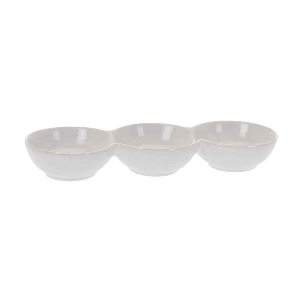 Set de platos para boquitas porcelana 3 pzas
