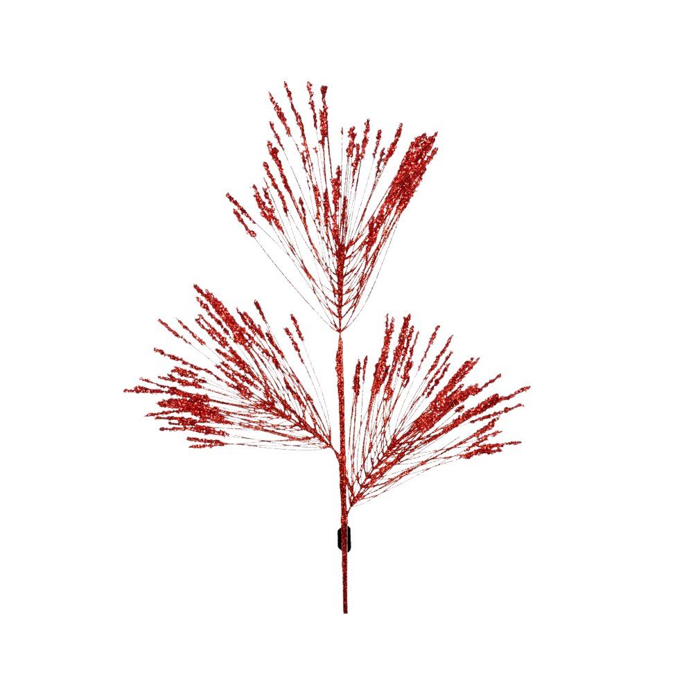 Rama navideña roja iced long needle de 81 cm