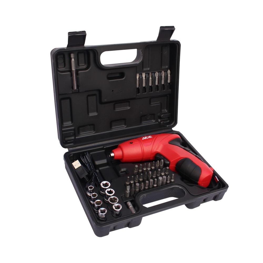Atornillador inalámbrico 1/4 pulg 3.6v + accesorios ace 2806230
