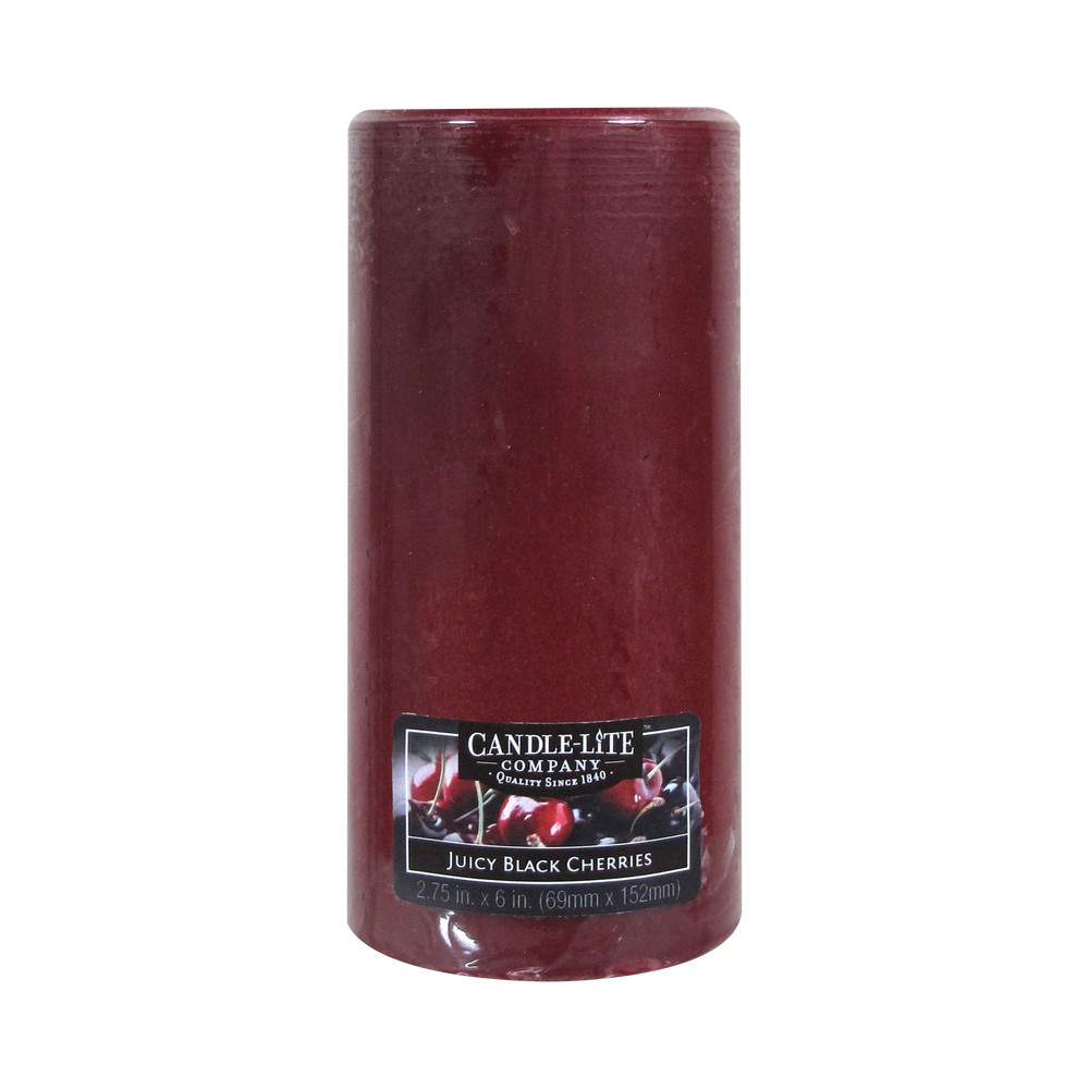 Candela pillar juicy black cherry 6 in