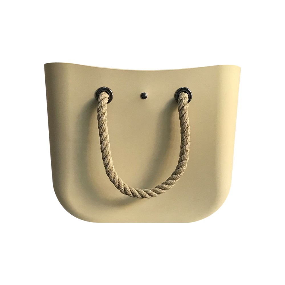 Bolso plastico crema