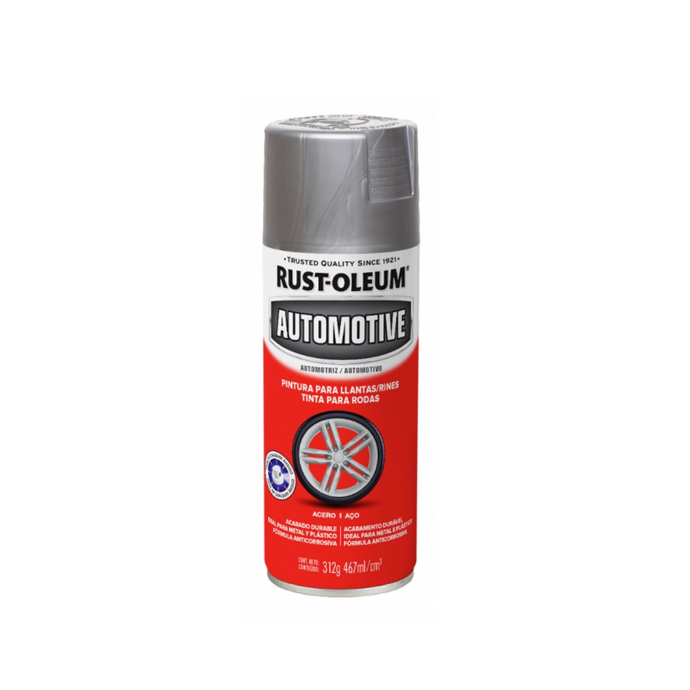 Pintura para rin y neumatico en spray acero automotive 312 g (11 oz)