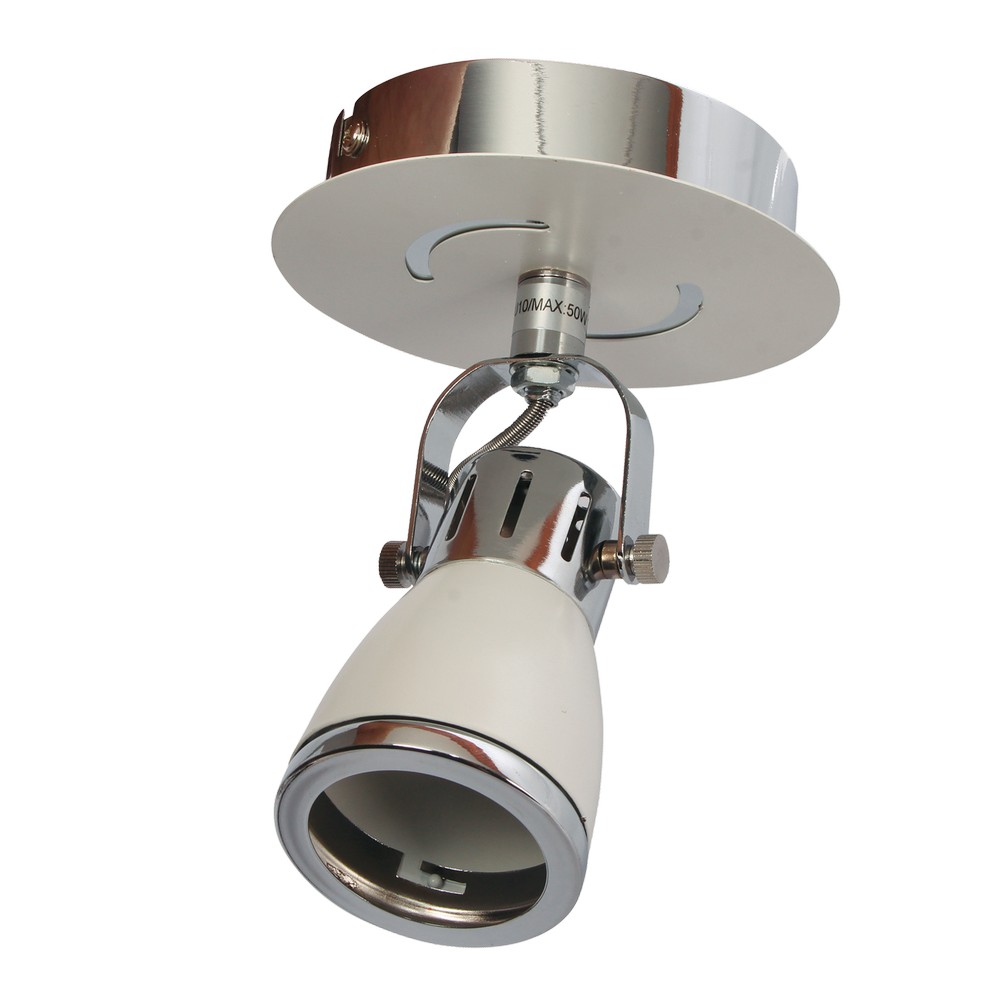 Lámpara spotlight metálica 1 luz blanca