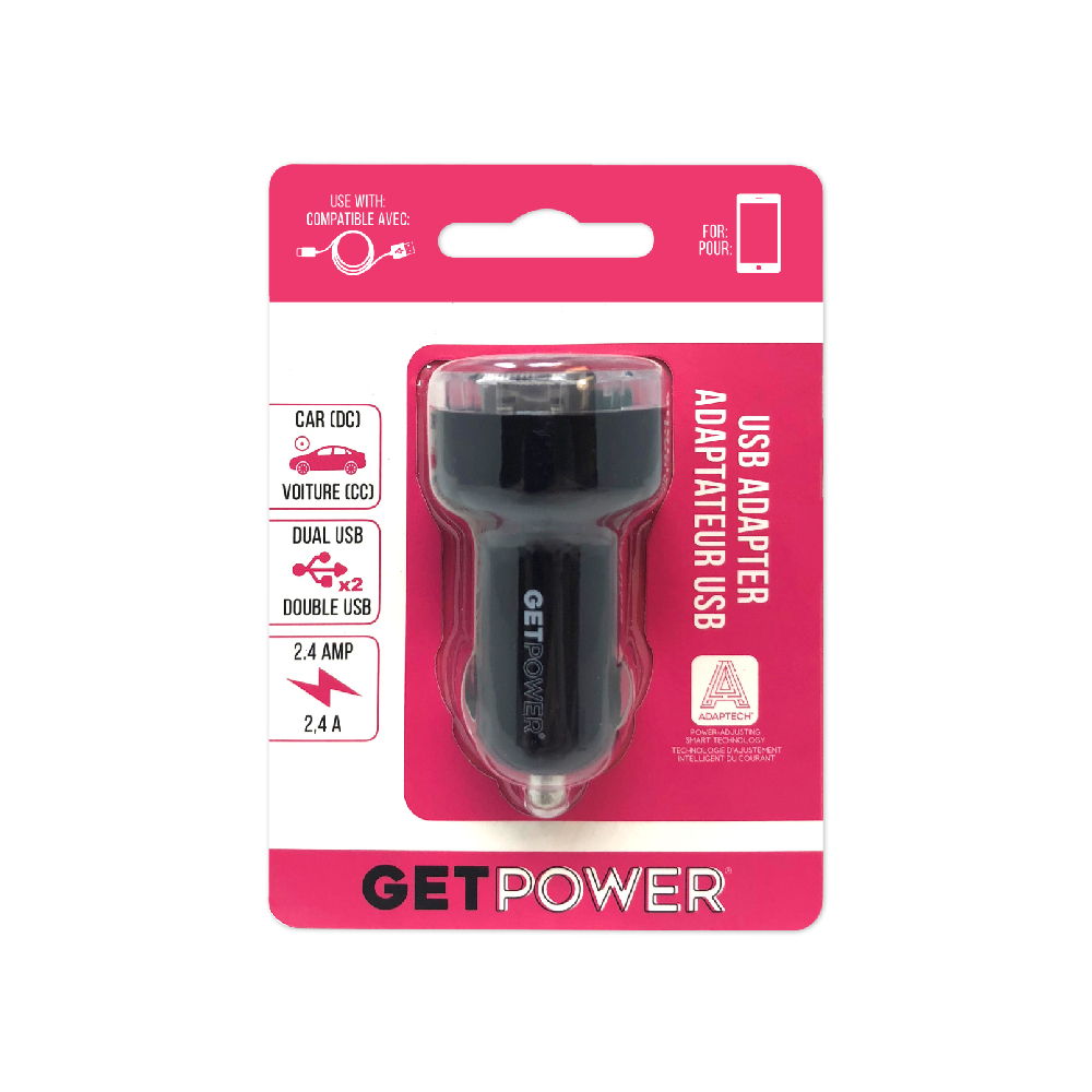 Adaptador para carro con doble usb 2.4 amp