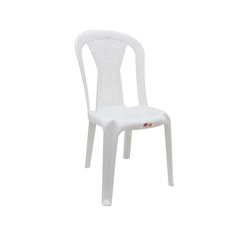 Silla Plastica Sin Brazos Blanca 