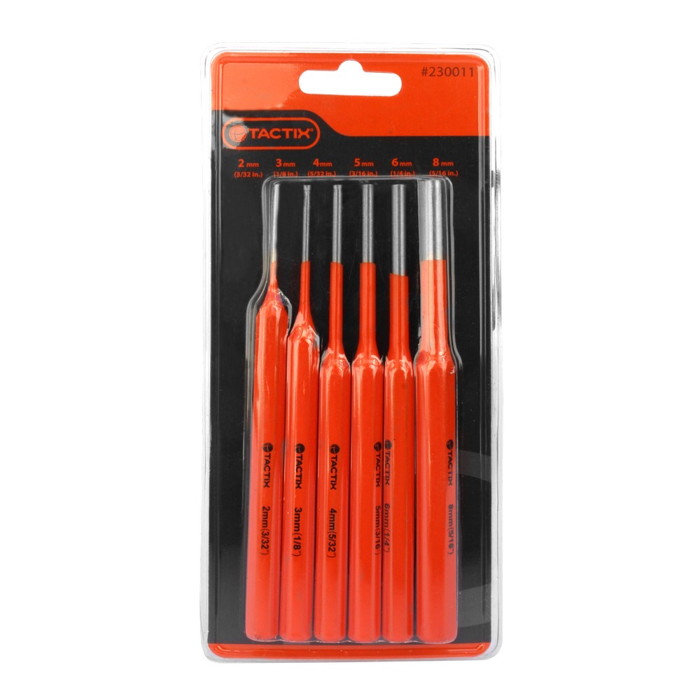 Juego de botador cilindrico 3-32- 5-16 pulg set 6 unidades
