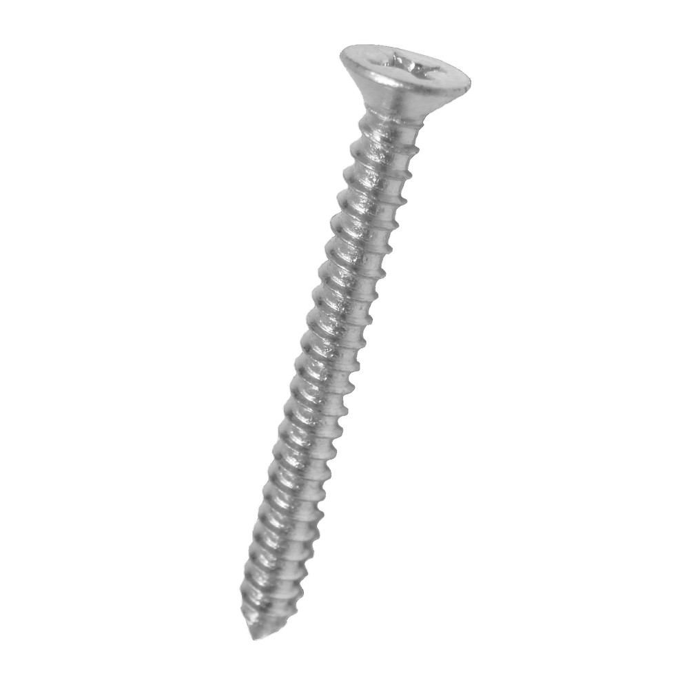 Tornillo cabeza plana zincado #14x2.1/2 pulg (57.15 mm) goloso para lámina