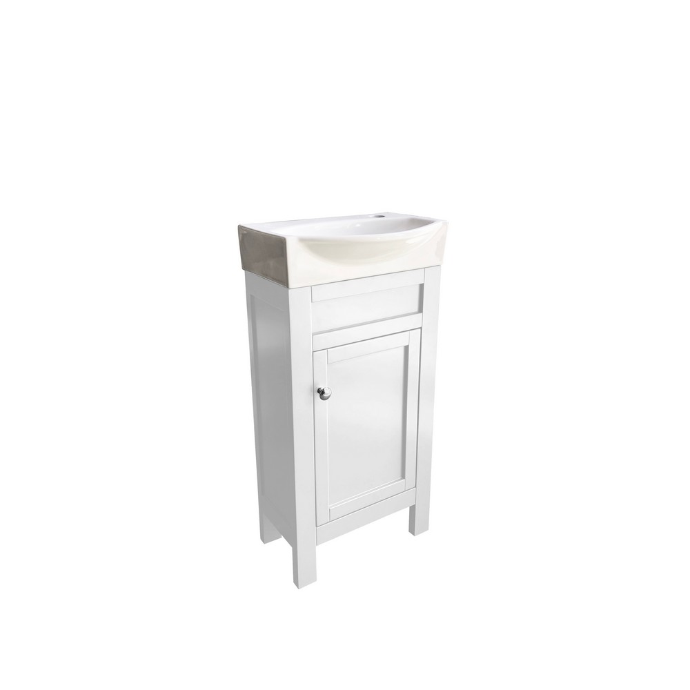 Gabinete blanco con lavamanos 40 x 29.5 x 82 cm