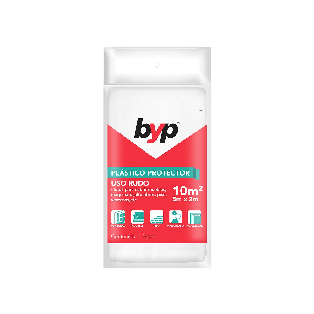 Plástico protector transparente uso rudo 2 x 5 m