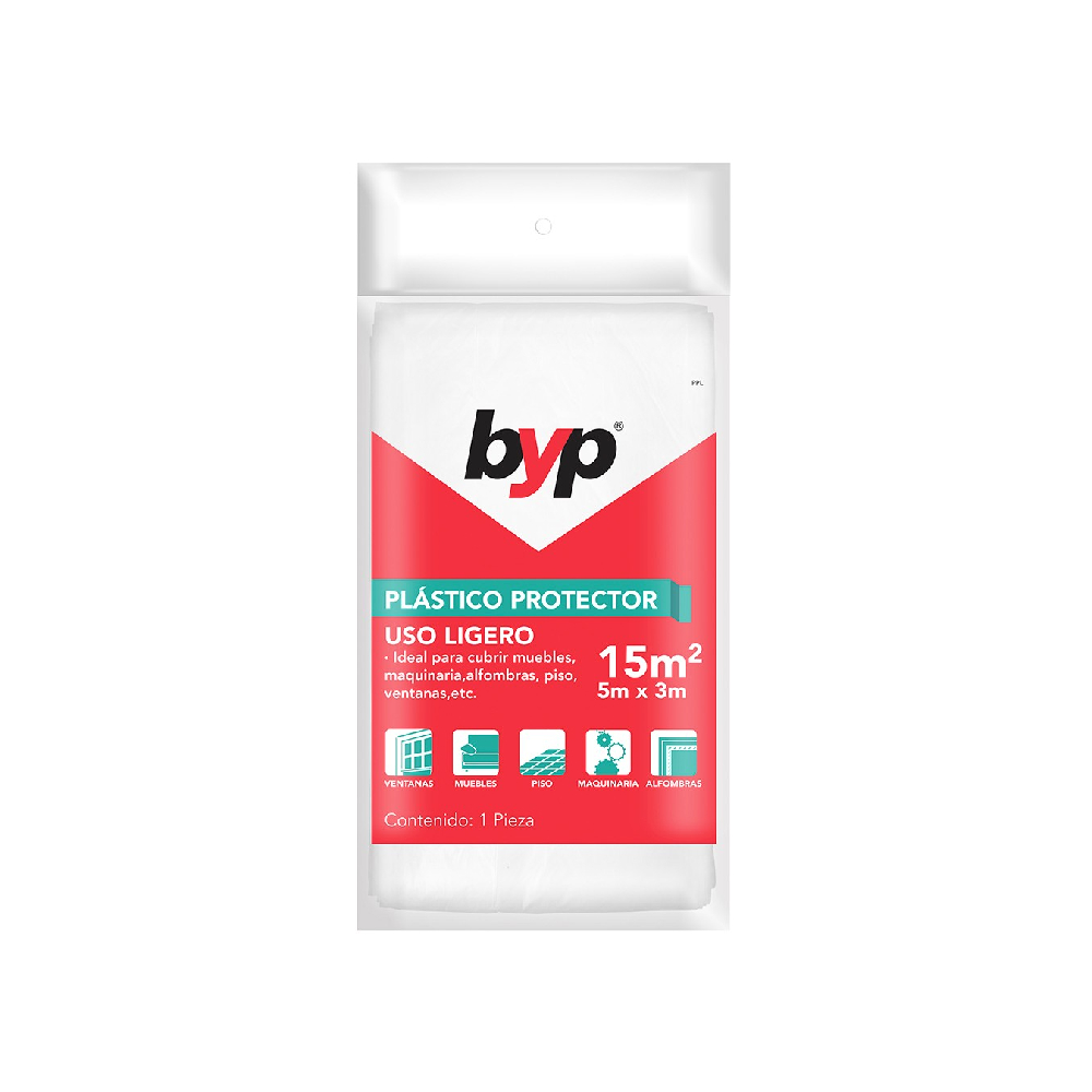 Plástico protector transparente uso ligero 2 x 5 m