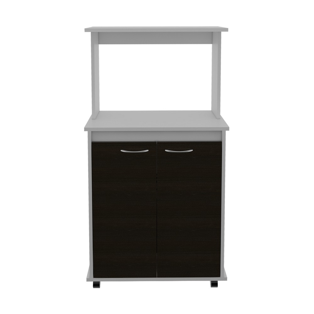 Mueble para microondas blanco wengue - Muebles para cocina