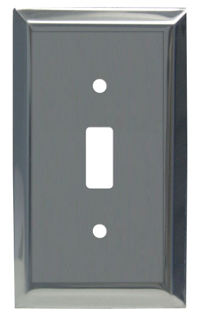Placa sencilla para interruptor metalica tania