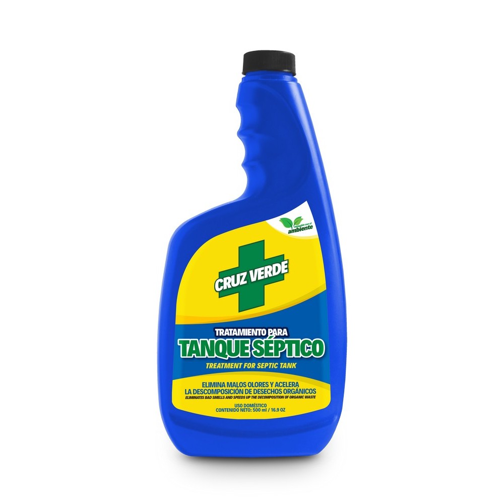 Bacteria para tanque septico 500 ml cruz verde