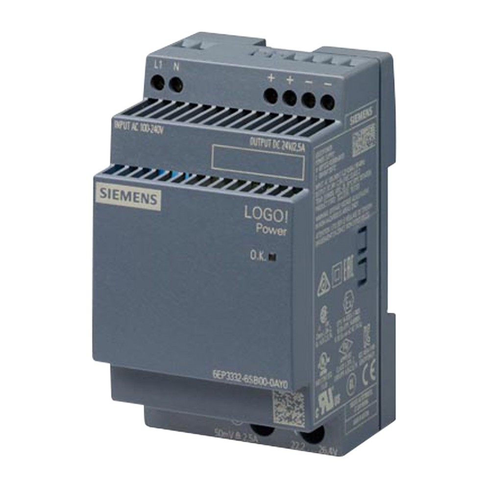 Fuente para logo 100-240vac/24vdc 2.5a 6ep33326sb000ay0
