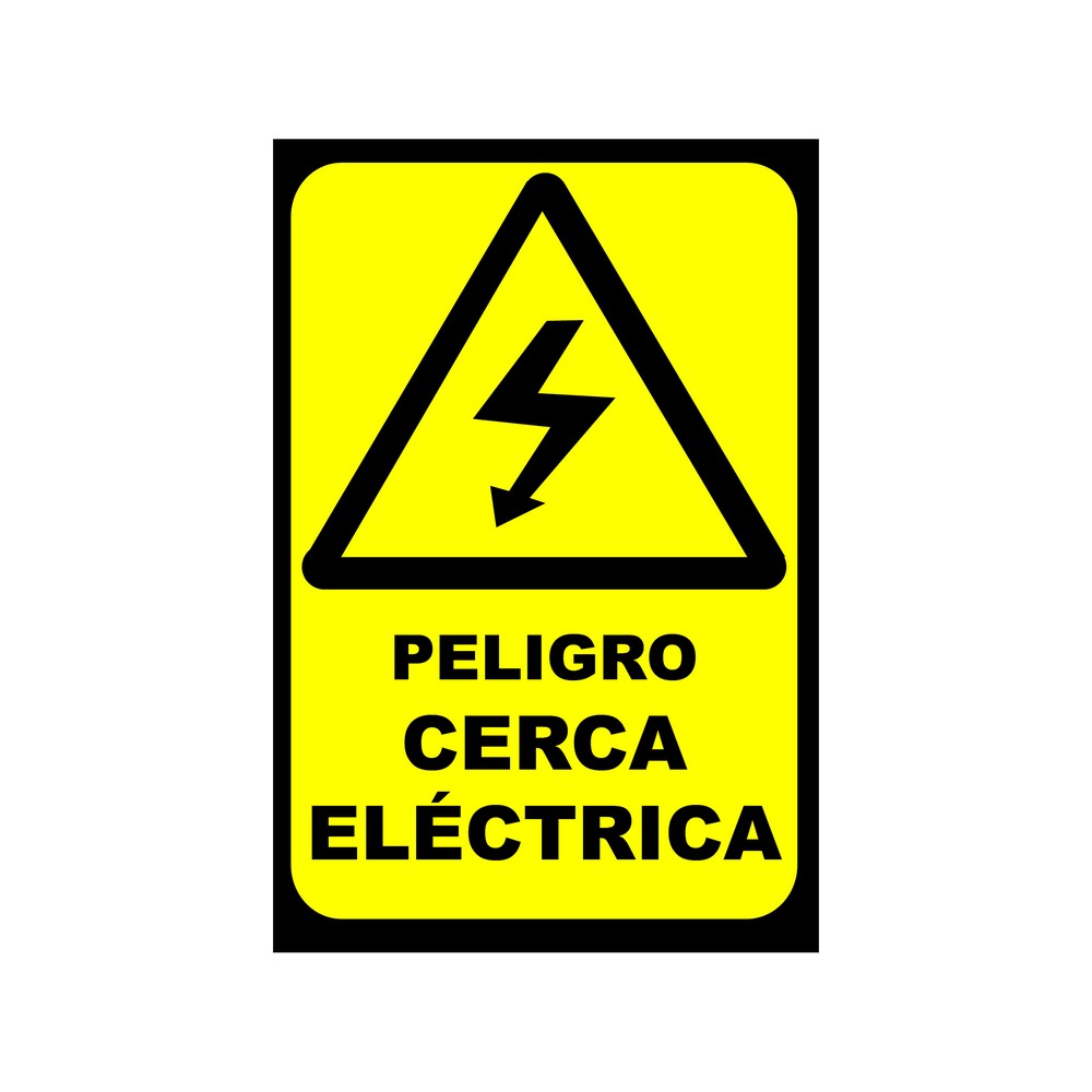 Rótulo peligro cerca eléctrica 20 x 30 cm