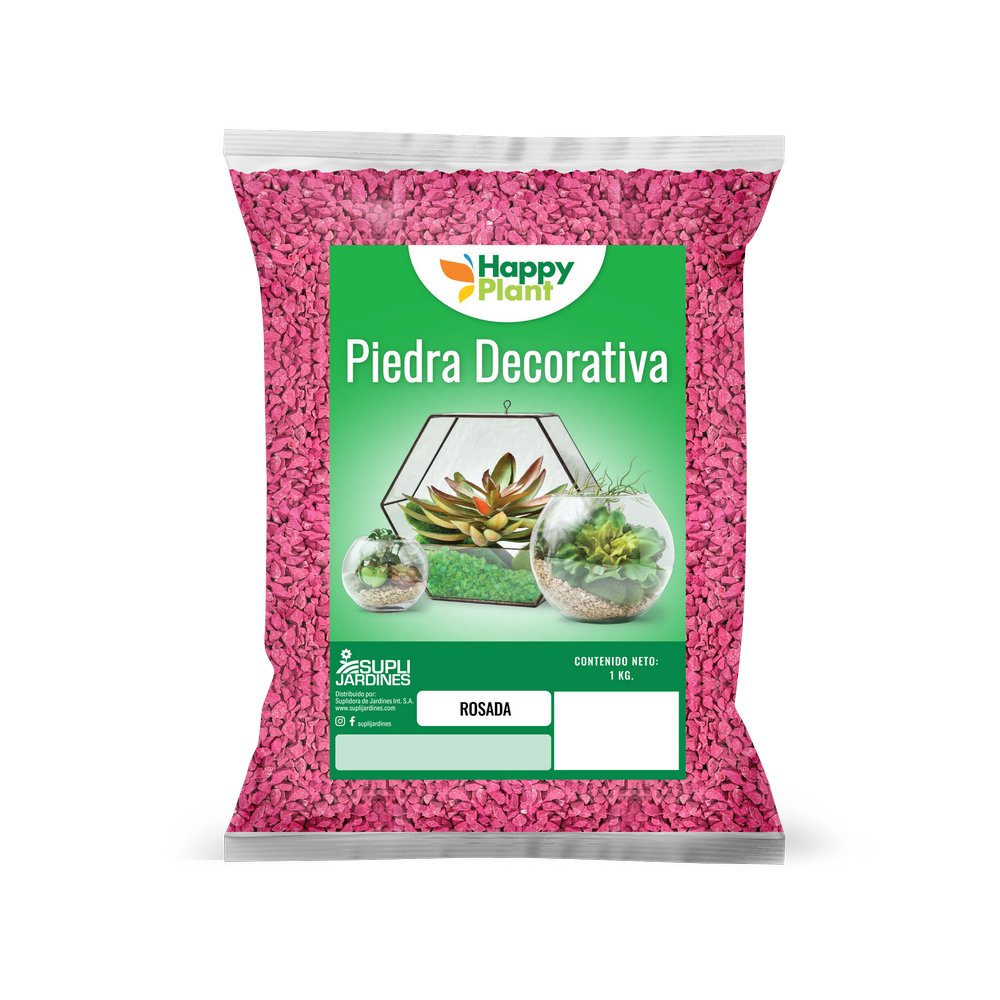 Piedra decorativa para jardines bolsa 1kg rosado
