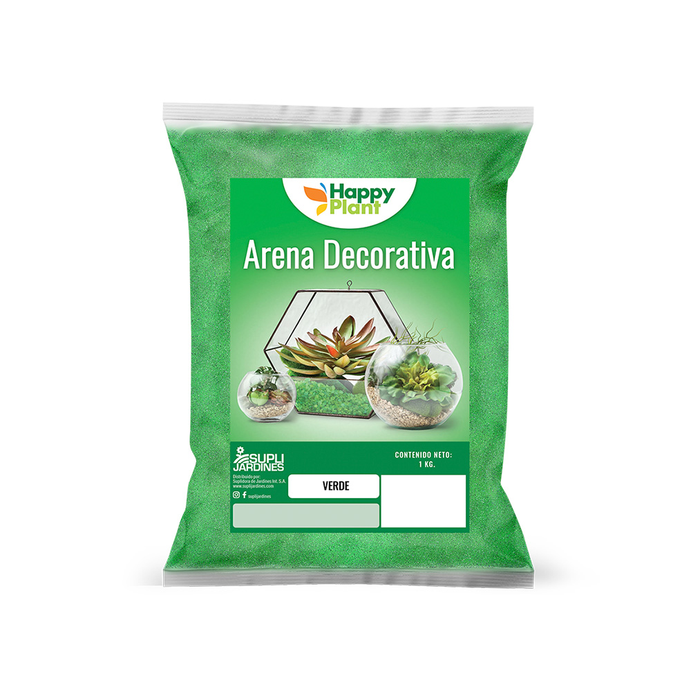 Arena decorativa para jardines verde 1 kg