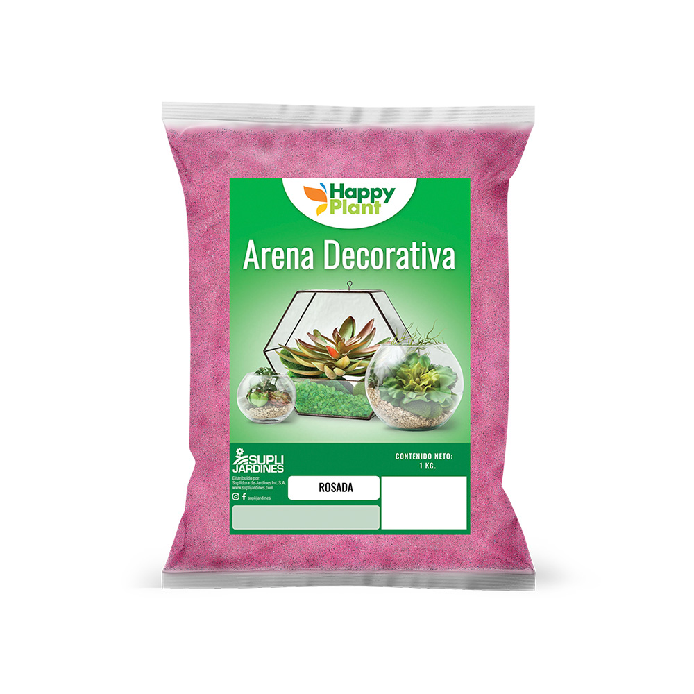 Arena decorativa para jardines rosado 1 kg