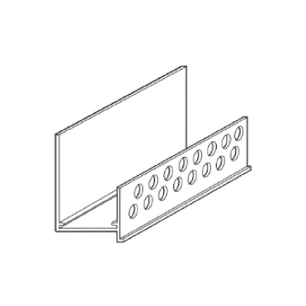 Moldura plastica cortalagrimas 1/2 en 3.05m blanco