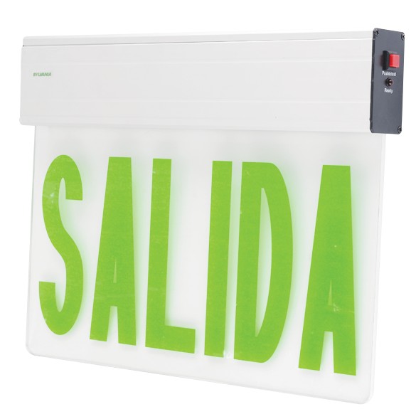 Rotulo emergencia verde 5w 100lm e-30g sylvania p24531-15