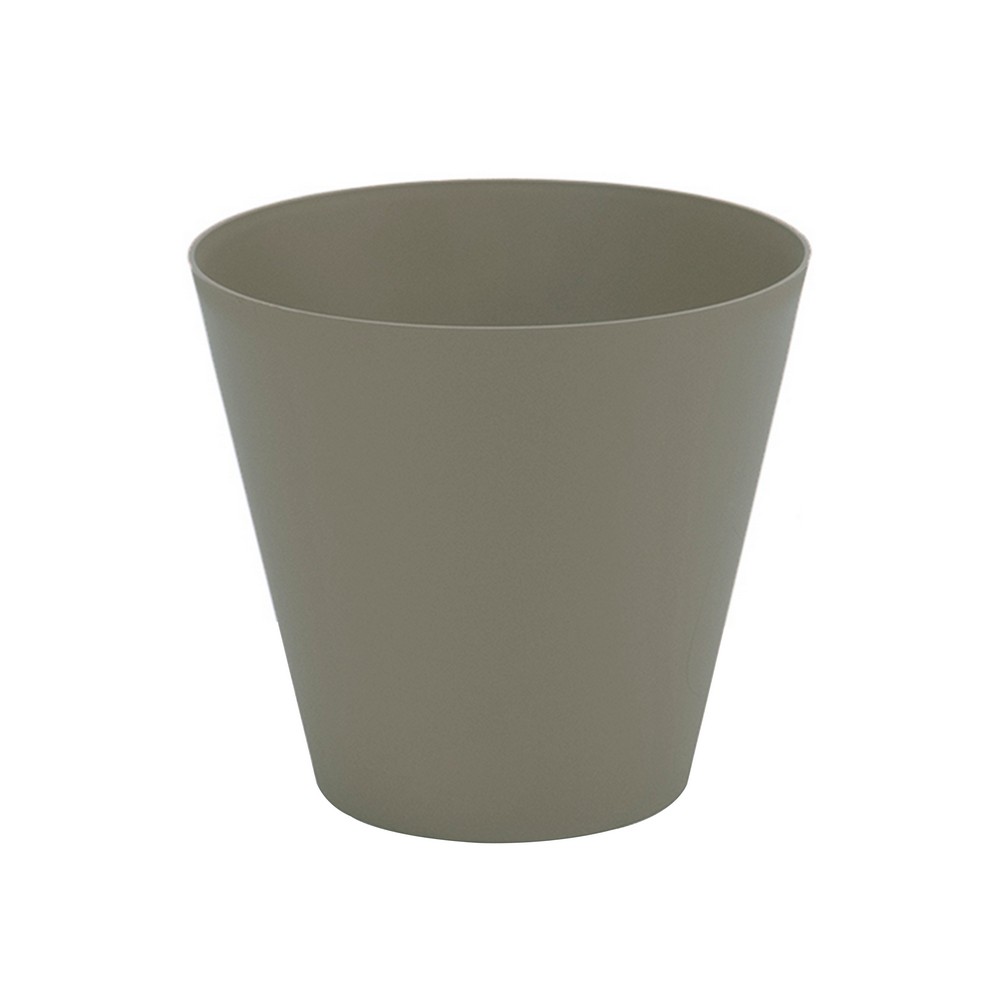 Maceta plástica cónica taupe 22cm