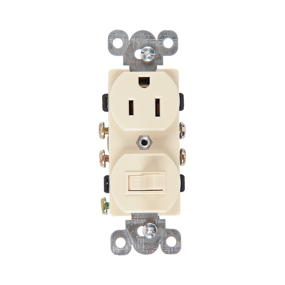 Interruptor y toma 15a 125v eagle