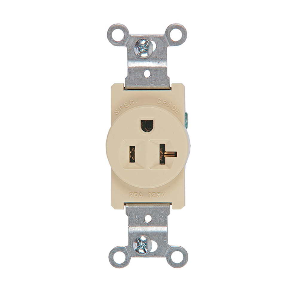 Tomacorriente sencillo empotrar de 20a-125v eagle