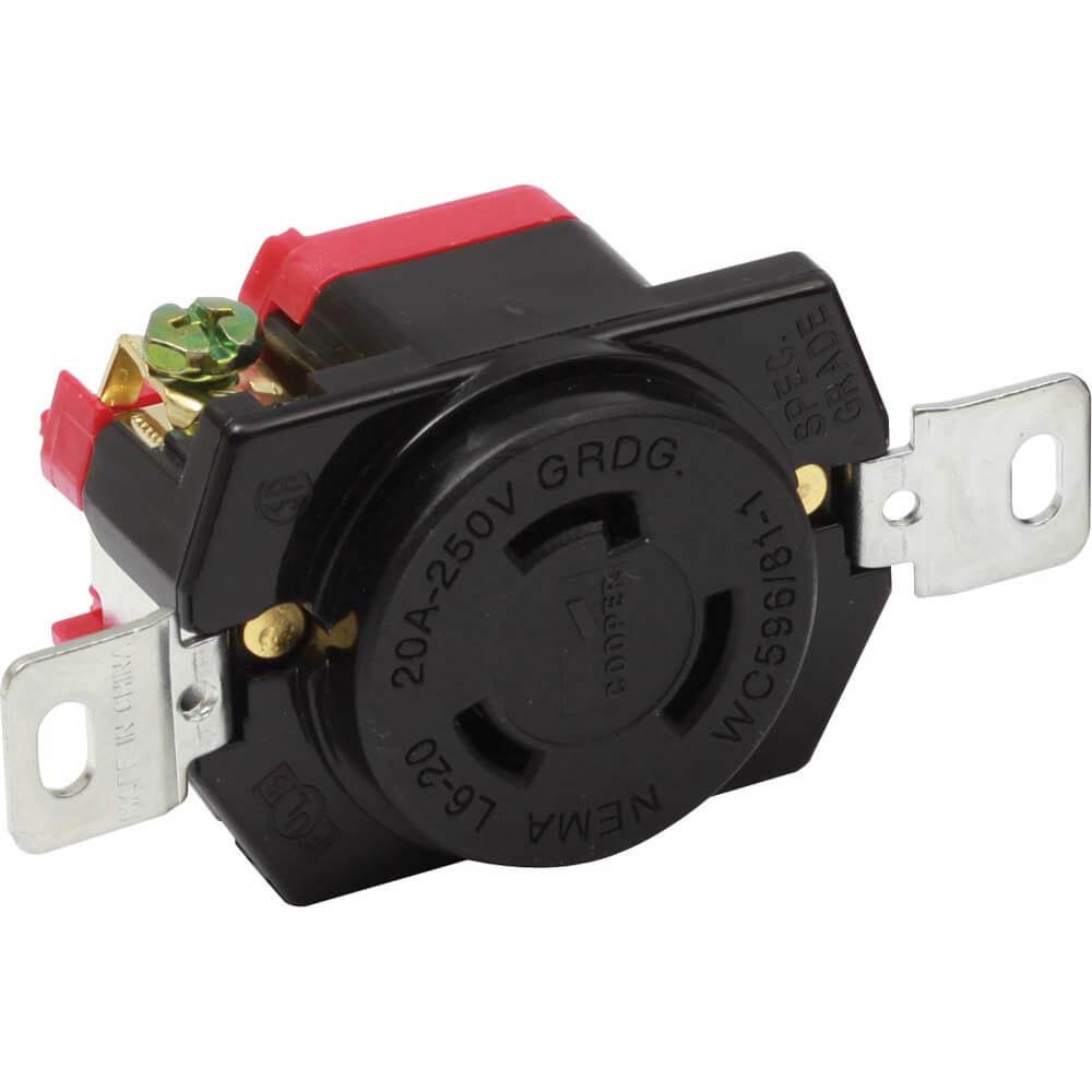 Tomacorriente linea de seguridad 20 amp 125v 2p 3w eagle