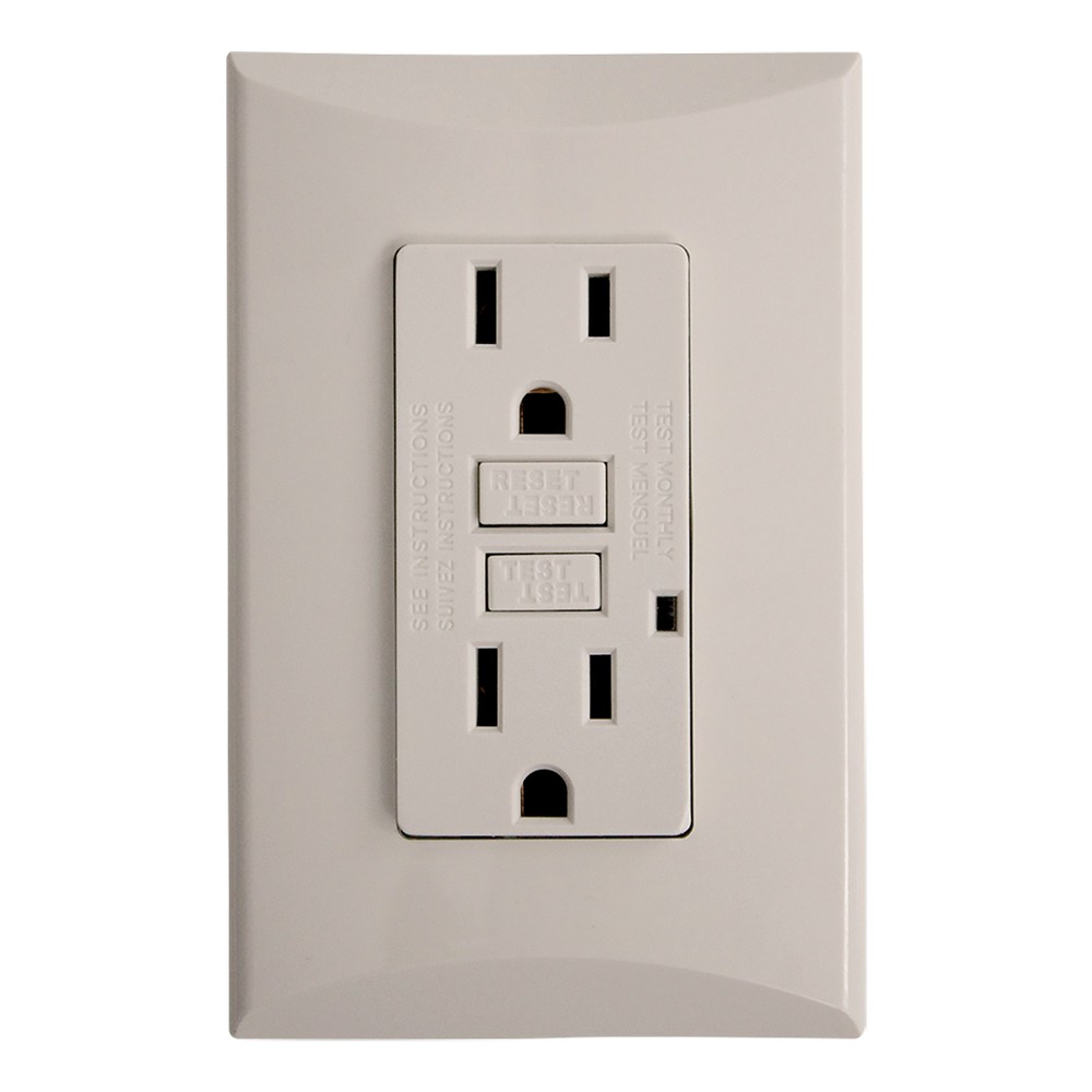 Tomacorriente falla tierra 15amp 125v marfil eagle