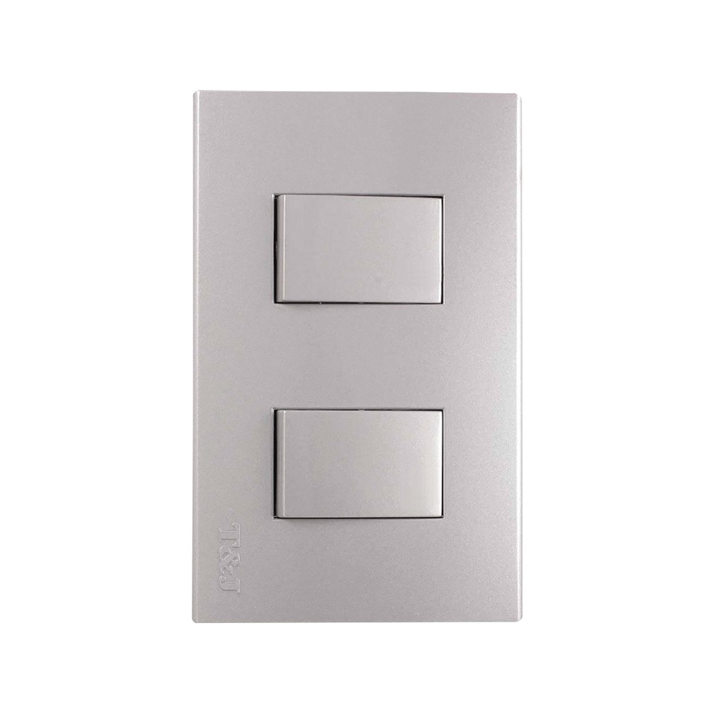 Interruptor doble t&j tecla lisa plata eagle