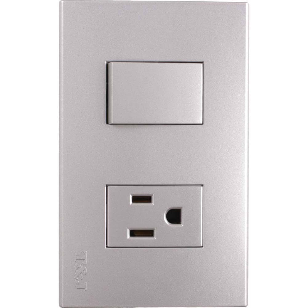 Toma e interruptor t&j plata